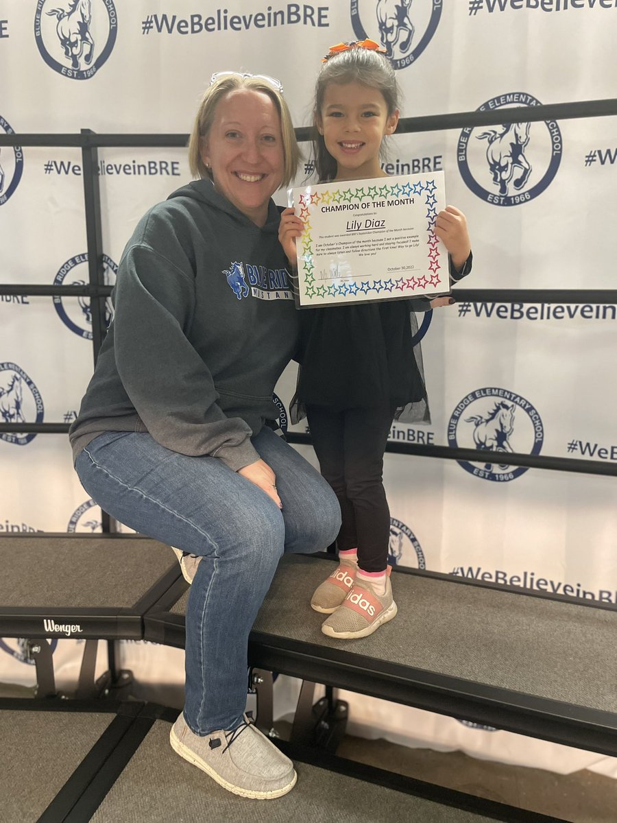 MrsDiazBRE's tweet photo. This girl right here is the Champion of the month for @MissEmmaWade ‘s kindergarten class! She is so proud of herself; she needed pictures with her most important people at school! 💙🤍💙🤍
@DrB_BRE and @MrsB_at_BRE https://t.co/uvBiaM3OxQ