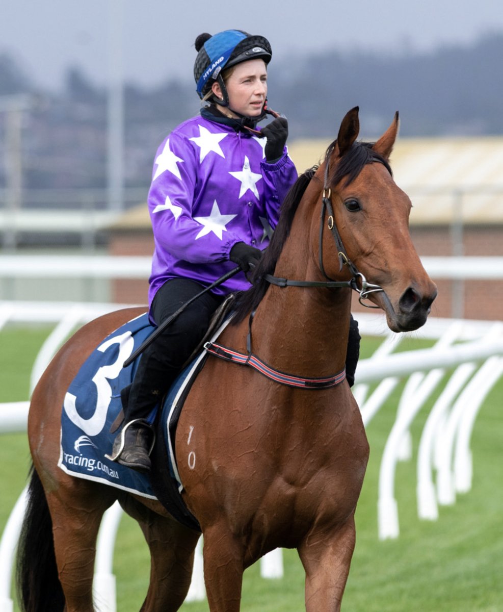 Lovely 2yo filly HILARITY by All Too Hard looking pleased with herself after her trial win yesterday at ⁦<a href="/TasracingAus/">Tasracing Australia</a>⁩ Mowbray ⁦<a href="/StarTbreds/">Star Thoroughbreds</a>⁩ ⁦<a href="/RBloodstock/">Randwick Bloodstock</a>⁩ ⁦<a href="/mmsnippets/">Magic Millions</a>⁩ ⁦<a href="/CodiJordan8/">Codi Jordan</a>⁩ ⁦<a href="/whishaw_robyn/">Robyn Whishaw</a>⁩ photo with thanks