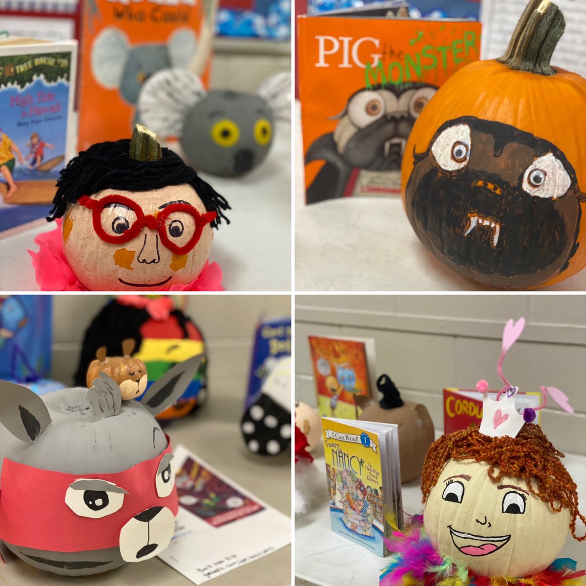 BelAire_Bees's tweet photo. We love seeing our 2nd grade pumpkin projects each fall at #TheHive 🎃 🍁 🍂 https://t.co/CK8sdnsQlA