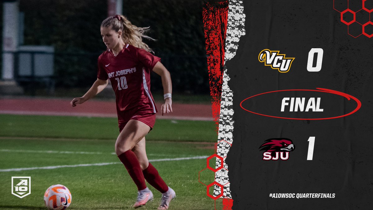The Hawks advance to the #A10WSOC semifinals!

Natalie Nevins' goal holds to give <a href="/SJUHawks_WSoc/">SJU Hawks Women's Soccer</a> a 1-0 victory over the Rams