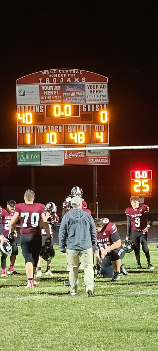 MrBuschman's tweet photo. Final from West Central. Trojans on to Carroll for the sectional championship. https://t.co/KwYaG7bnHv