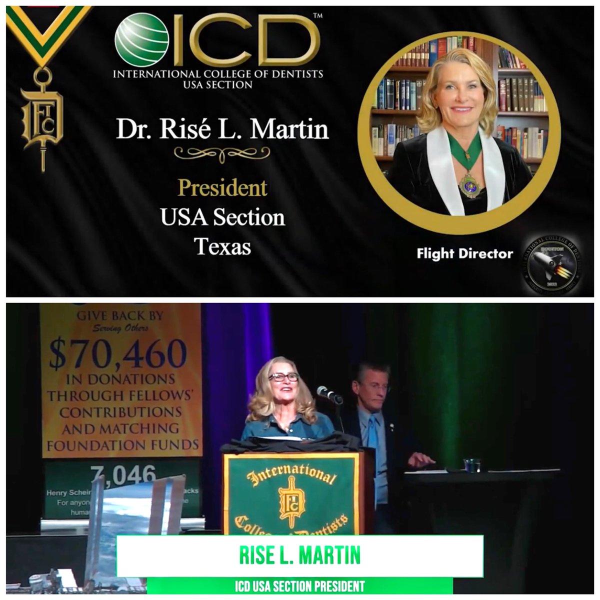 USAICD's tweet photo. 2022 USA-Section President, Dr. Rise’ Martin, addressing new #ICD inductees at the Fellowship Orientation Program in Houston, Texas …#usaicd #servingothers https://t.co/szmAC2pgbW