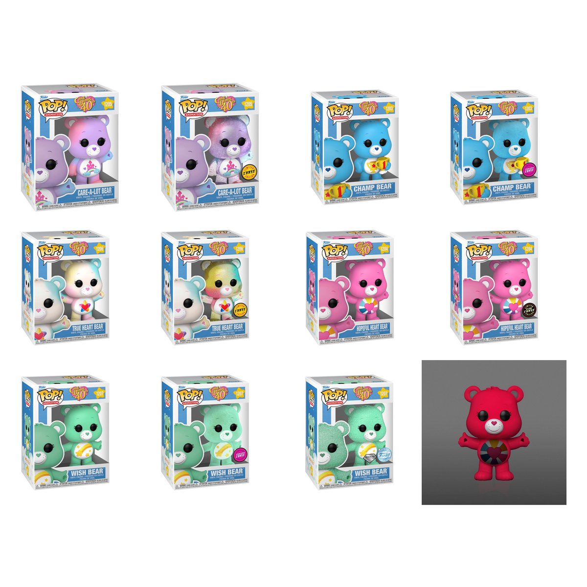 Official glams for the upcoming Care Bears 40th Anniversary Funko Pop! Vinyl. Coming soon! #CareBears #Funko 📸@EntertainerToys