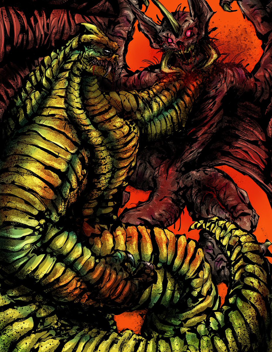 MekaGojira3k's tweet photo. The Red King #redking #ultraman #chandlar #kaiju #レッドキング #チャンドラー #monster https://t.co/BIQCnX1OuW