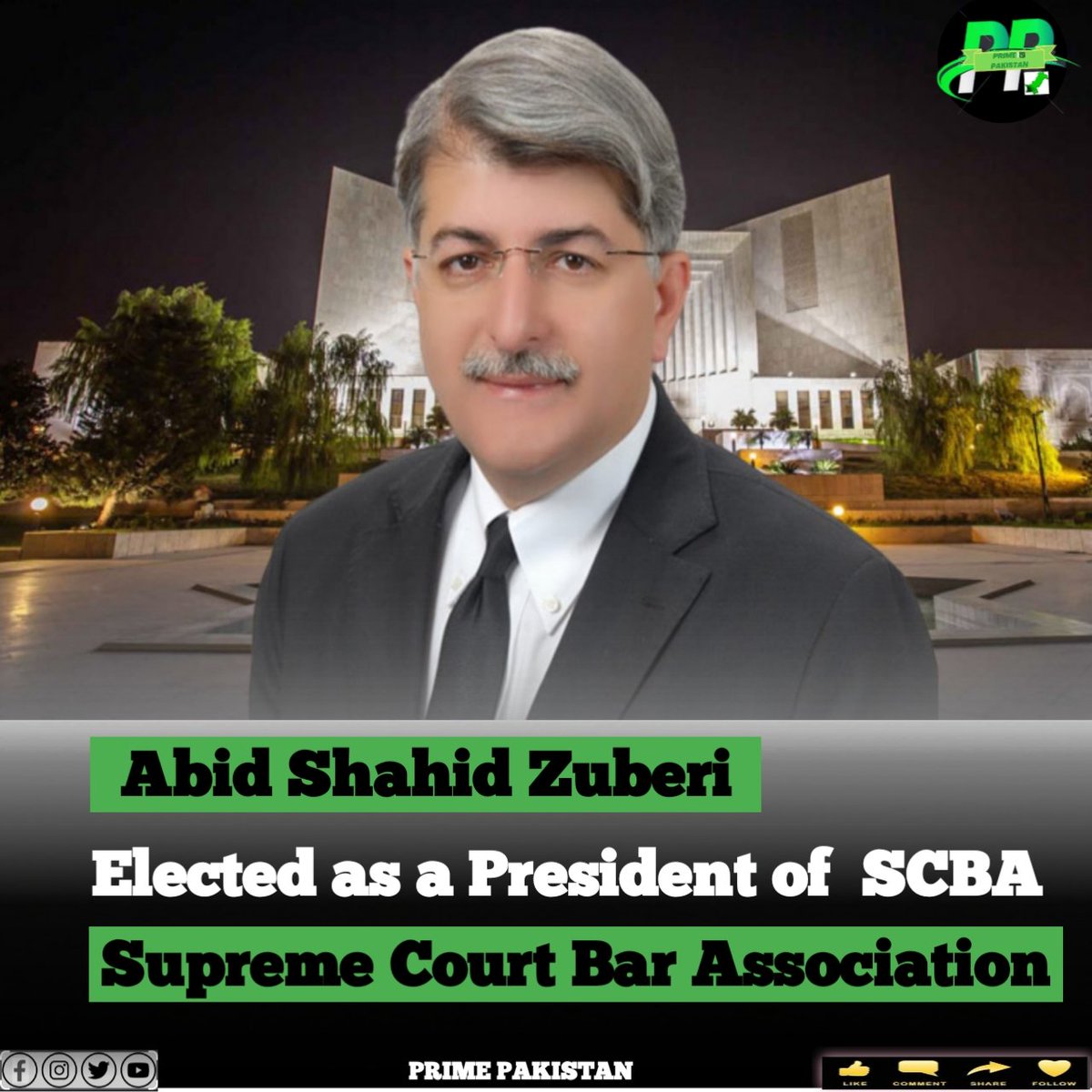 mittha_shahid's tweet photo. Congratulations to Sir @AbidSZuberiASC for a remarkable victory in the presidential elections of the #SupremeCourt Bar Association!Wishing you success in the struggle to establish a more independent bar & a more accountable judiciary.
#AbidSZuberi
#ElectionSCBA https://t.co/aExnR6x8hV