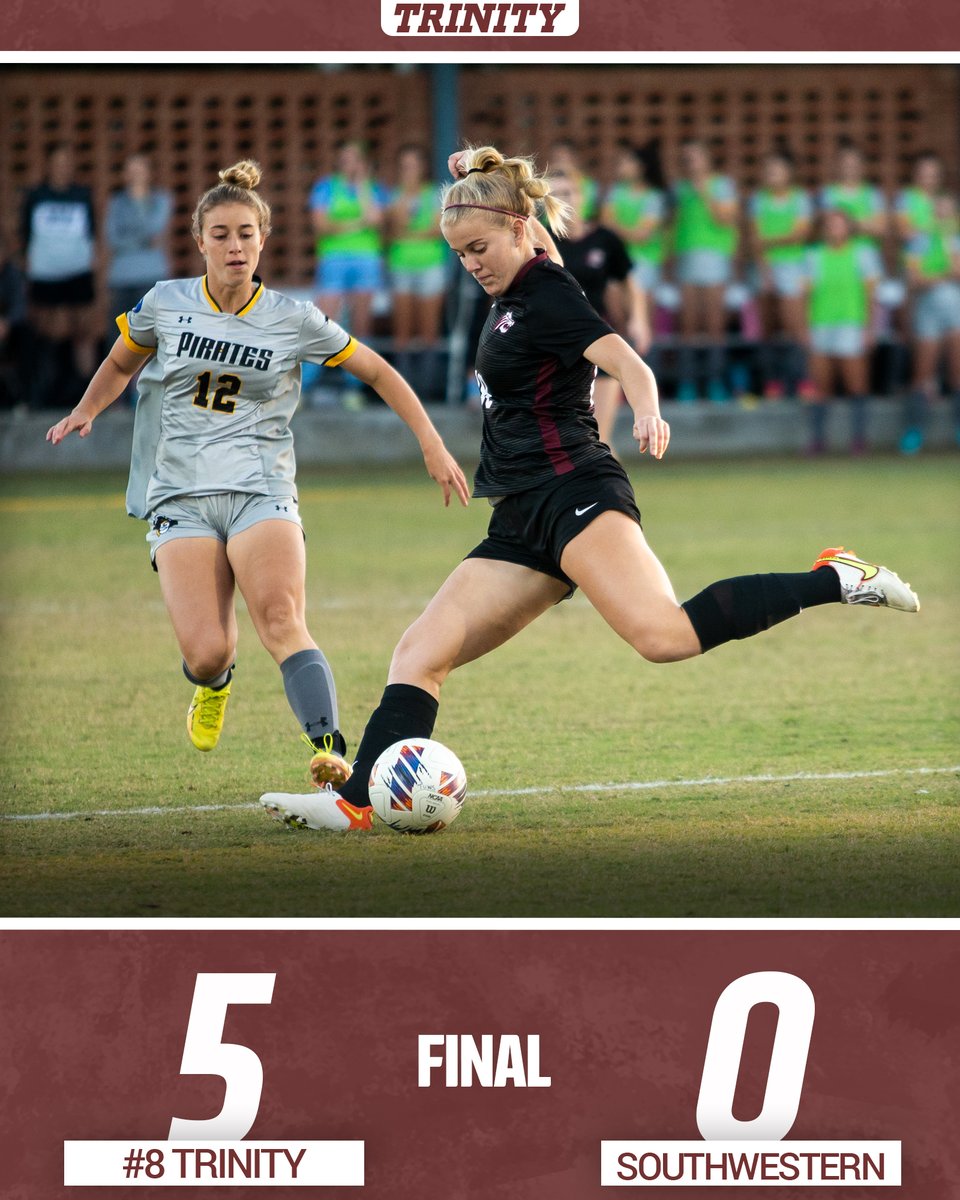 Senior Day means seniors SCORE. #TigerPride 

No. 8 <a href="/TUWSoccer/">Trinity Soccer</a> celebrates some fantastic careers with a 5-0 output over Southwestern in <a href="/SCAC_Sports/">SCAC</a> action. 

Sheridan, Wickham and Zinglemann all found the back of the net to represent the seniors!