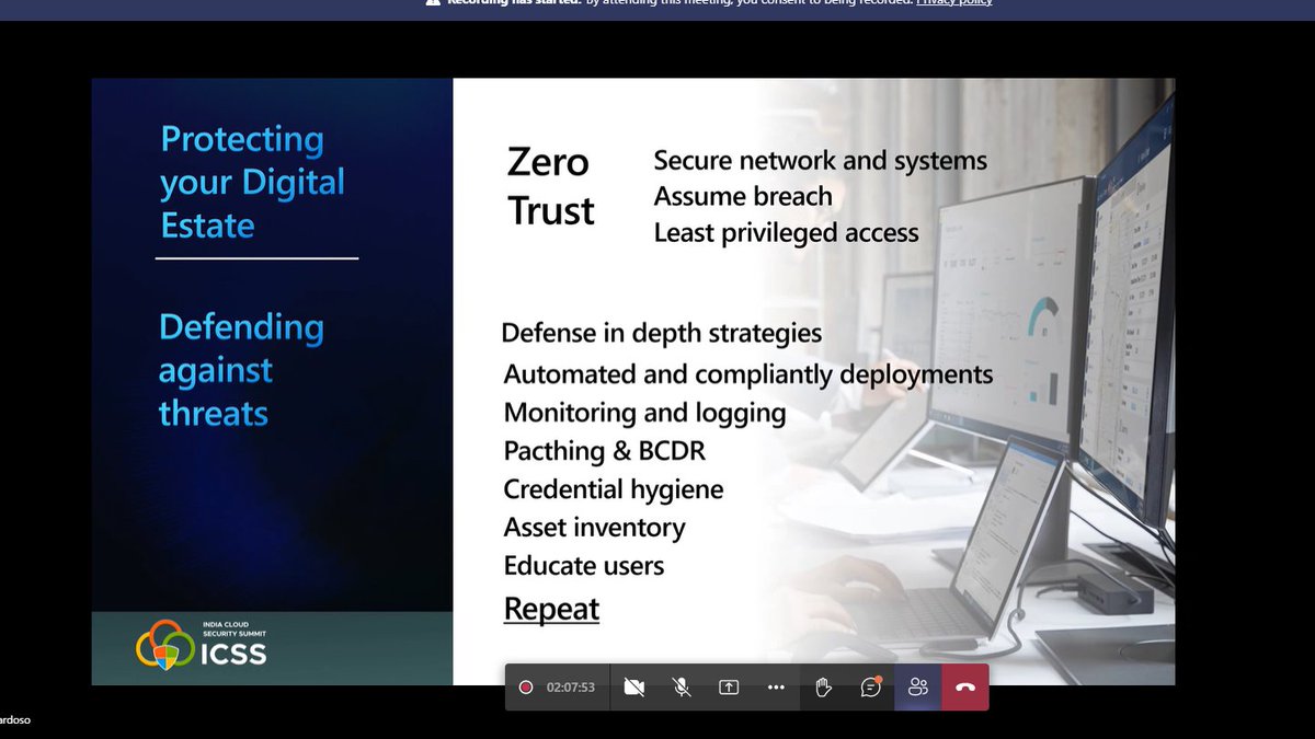 Experience Defender for Cloud and how the regulatory compliance dashboard provides insights into the compliance posture with Alessandro Cardoso (<a href="/cloudtidings/">Alessandro Cardoso</a>), and Tao Yang (<a href="/MrTaoYang/">Tao Yang</a>). Join here: lnkd.in/gfzpNAW

#ICSS2022 #ICSS #pentharagalaxy #rapidcircle #ossisto365