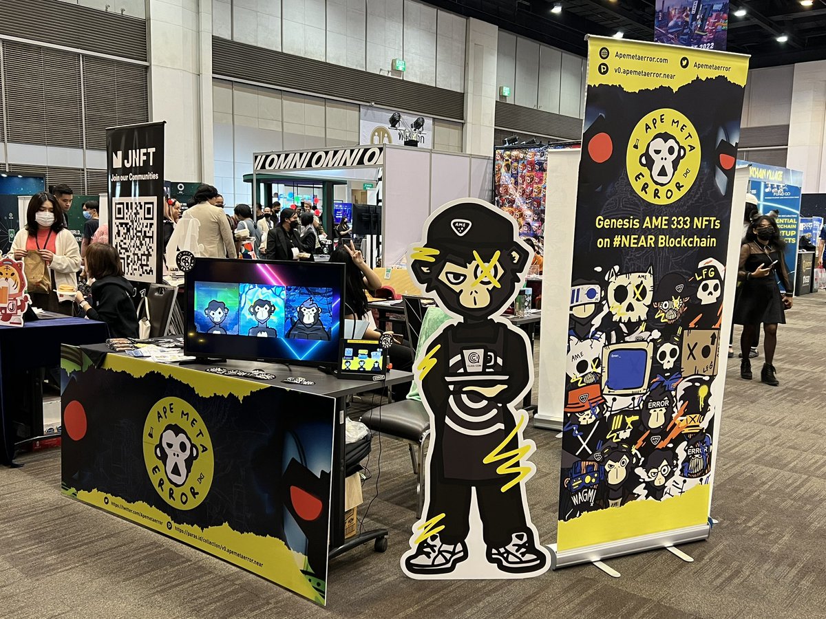 Apemetaerror's tweet image. We are ERROR 🎉 
Come visited us @Festiverse_P2E #ThailandComicCon2022 #Festiverse #ame_in_festiverse #nft 
@classcoin_io