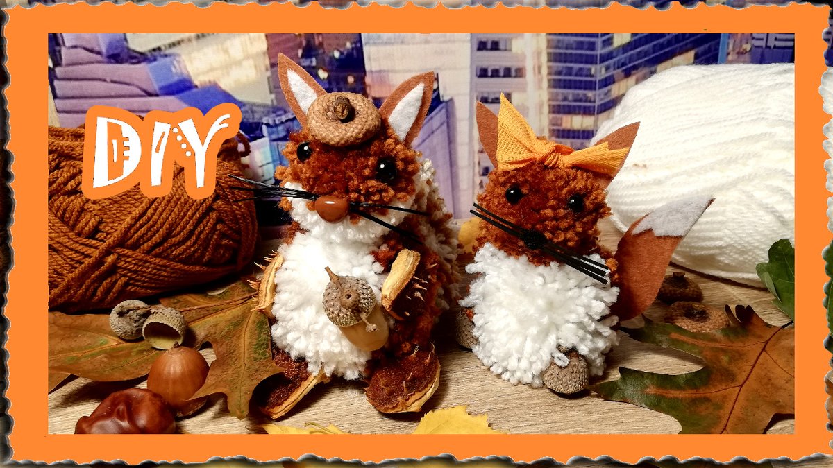 O0Milena's tweet photo. Mal wieder Zeit für Pompons DIY - Pompon 🧶 Eichhörnchen🐿 🍁&amp; Fuchs 🦊mit Pompon- Maker ✂ #handcrafted #pompons #basteln #kreativ #YouTube #fox   #YouTubeVideo #smallyoutuber Video dazu gibt es hier 👀Schaut vorbei👉 https://t.co/jiQrJH8fot https://t.co/MwU8q4mC51