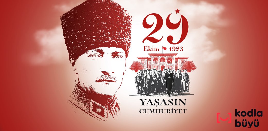 Cumhuriyet Bayramı kutlu olsun. Cumhuriyetimizin kurucusu Gazi Mustafa Kemal Atatürk ve arkadaşlarını saygıyla anıyoruz.
kodlabuyu.com
#CumhuriyetBayramı #kodlama #KodlaBüyü
