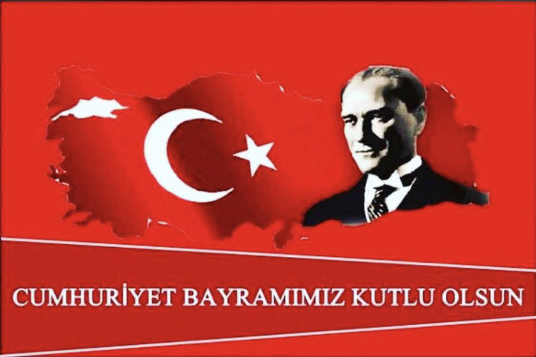 CUMHURİYETİMİZ 99 YAŞINDA
Cumhuriyetimizin kurucusu Gazi Mustafa Kemal Atatürk ve silah arkadaşları başta olmak üzere vatanı için canını feda eden tüm şehitlerimizi saygı ve rahmetle anıyoruz. 29 Ekim Cumhuriyet Bayramımız kutlu olsun.