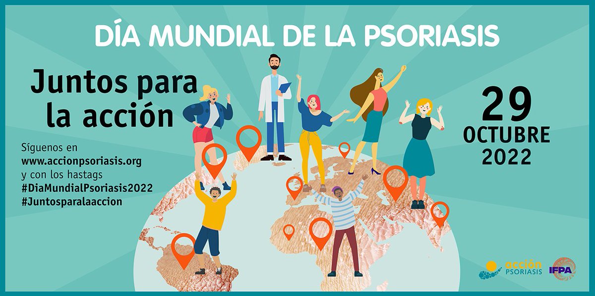 #DíaMundialPsoriasis2022 | 🌎 La #psoriasis es una enfermedad inflamatoria crónica que se presenta en brotes y afecta la piel, las uñas y las articulaciones.  

La psoriasis NO es contagiosa... Pero la información, SÍ. ¡Comparte! accionpsoriasis.org #WorldPsoriasisDay