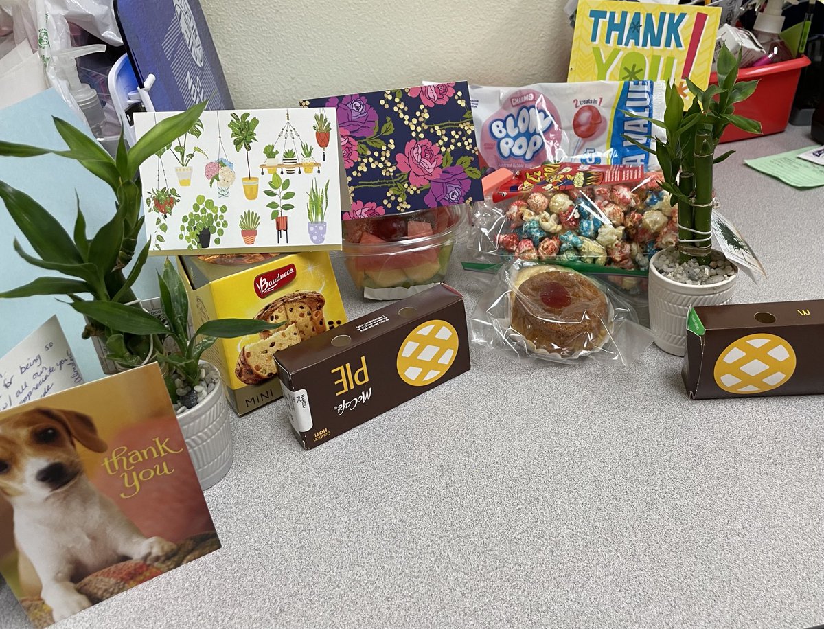 AngieArmendari3's tweet photo. So thankful for our Constance Hulbert faculty! Coach Alvarez and I were showered with many beautiful gifts for Coaches week👏🏼🏆🥰⁦@YsletaISD⁩ ⁦@CHESMightyHawks⁩ ⁦@ISofiaCarbajal⁩ ⁦@SophiaVFierro1⁩ ⁦@coachtalvarez1⁩ ⁦ https://t.co/alV5OgG6pI