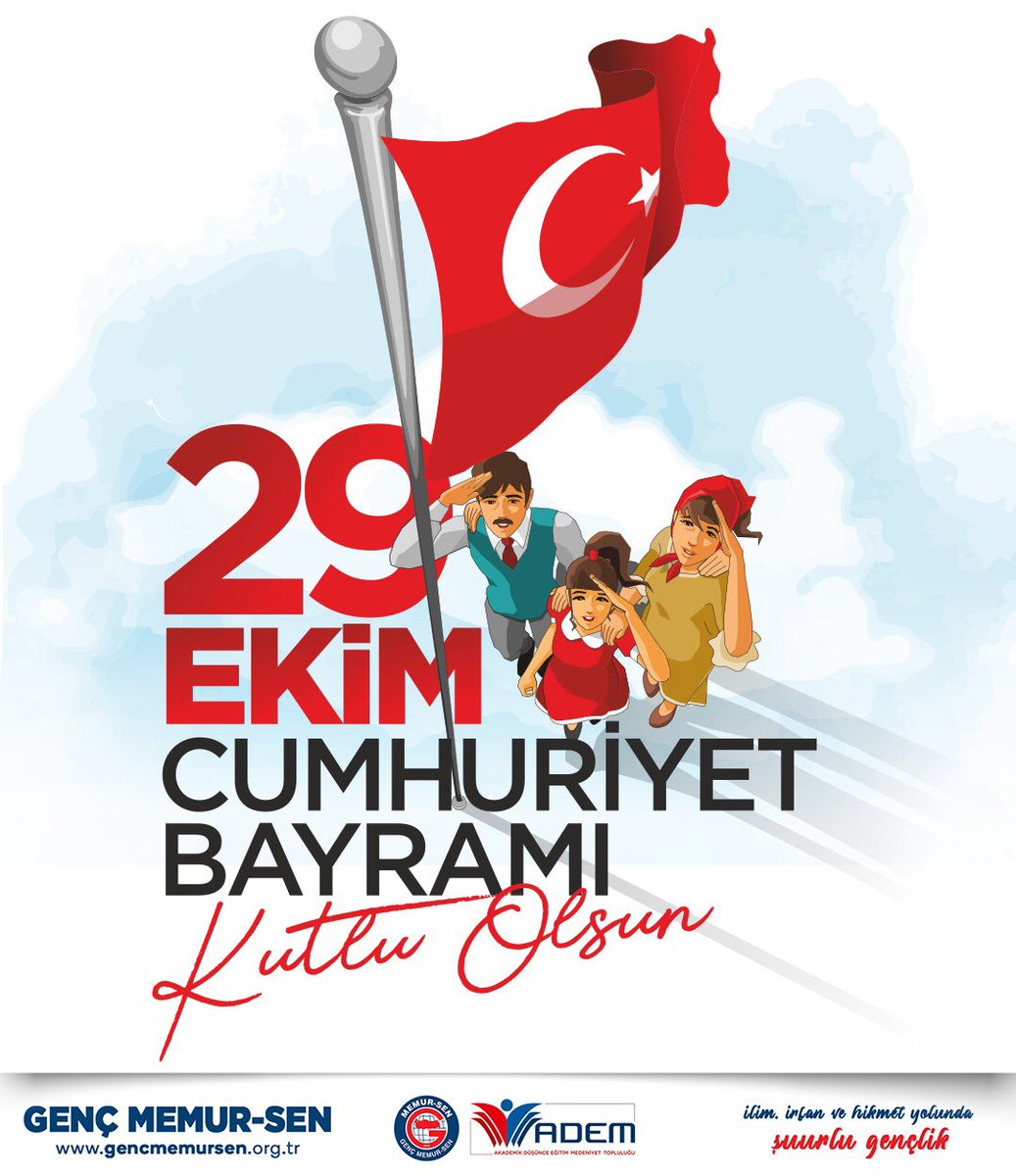 RteuADEM's tweet photo. ❝Dalgalandığın yerde ne korku, ne keder...❞

Göklerde dalgalanan ay yıldızlı bayrak için, Anadolu'nun vatan kalması için İstiklal Harbi'nde cansiperane mücadele eden bütün kahramanlarımızı minnetle anıyoruz.

29 Ekim #CumhuriyetBayramı kutlu olsun. 🇹🇷 https://t.co/28VDXFUsZe