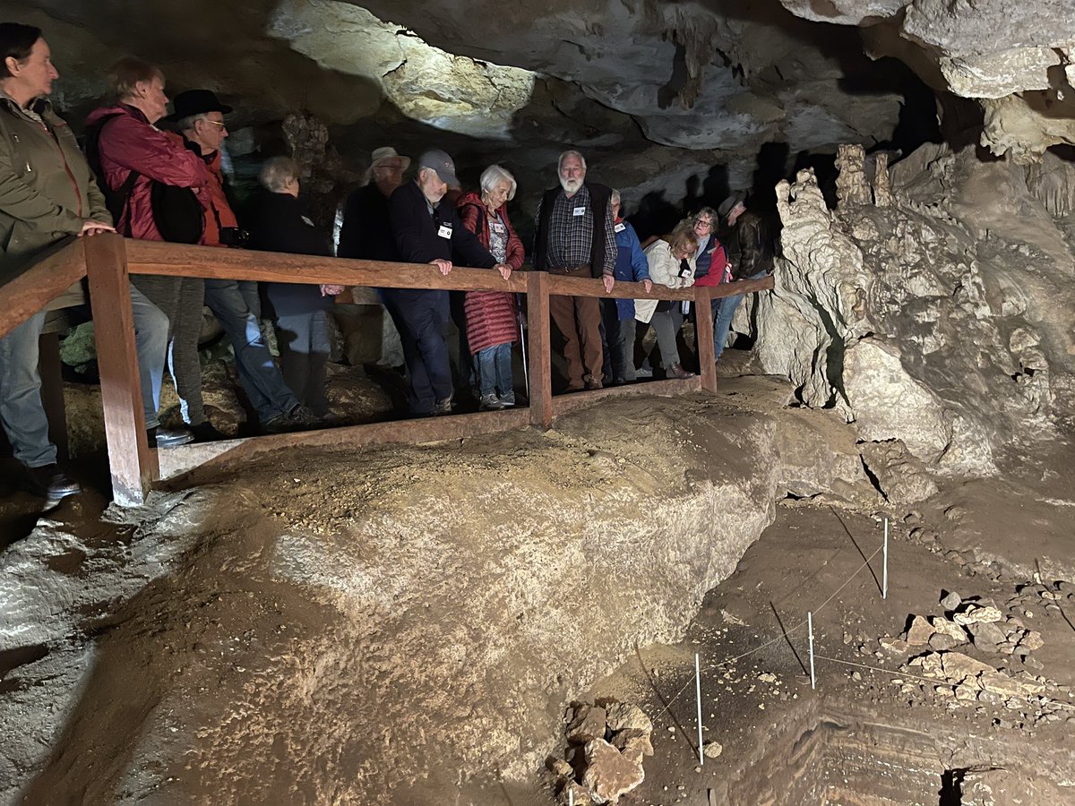 @SAMuseum Waterhouse Club members having a great time at #NaracoorteCaves. Viewing Blanche Cave this morning.