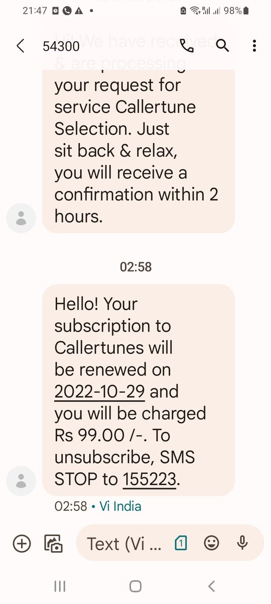 anas_khan8's tweet photo. @ViCustomerCare I do not remember subscribing to the callertunes yet you charge me all the time. Just super unprofessional. I NEED MY MONEY BACK. https://t.co/MzC2bqOzFP