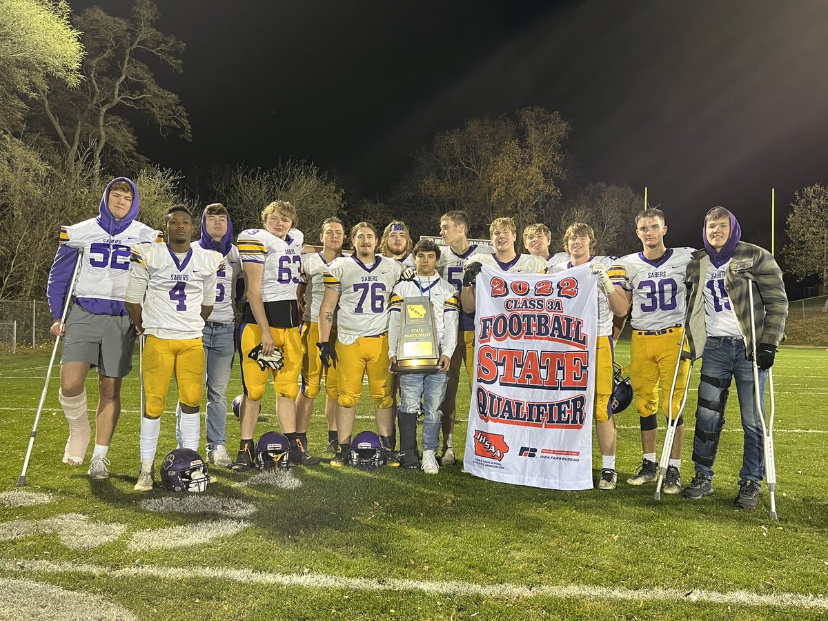 Unbelievably proud of these young men. Great season Saber Seniors. 💛💜🏈💪🏻