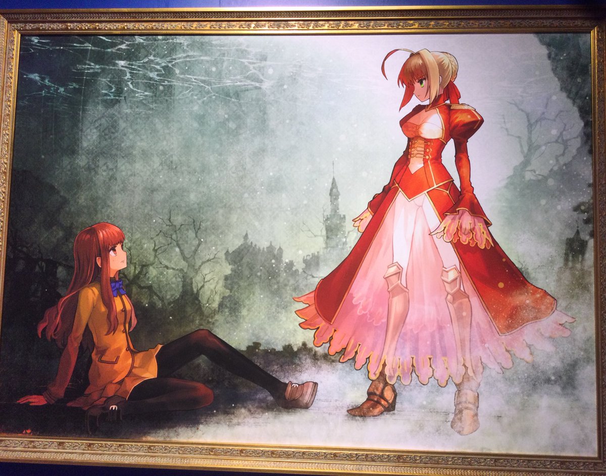 FullMoonAscends's tweet photo. 10月28日に「ワダアルコ展 大阪Fate &amp; Fate/EXTRA ART WORKS」に行ってきました

多くの作品展示がされていてFate愛たっぷりなとても幸せな空間でした🌹
等身大サイズの作品は目を奪われ世界観を全開で浴びました🦊
とても素晴らしい黄金劇場でした🌹

#ワダアルコ　#ワダアルコ展　#FateEXTRA https://t.co/Sa1lMJ3Us2
