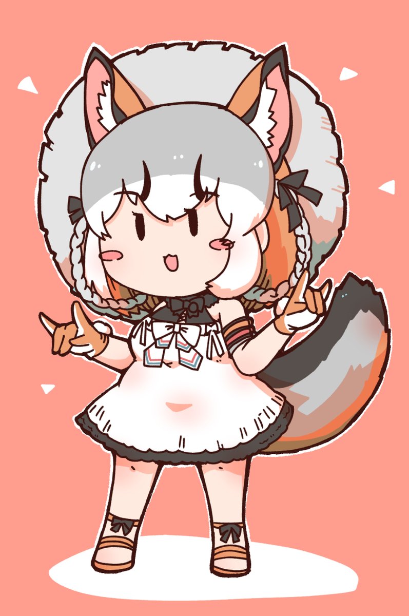 1girl animal ears sundress gloves tail fox girl solo  illustration images