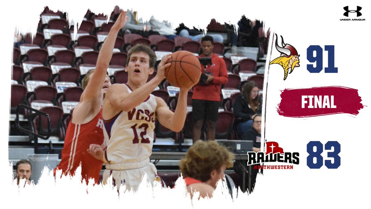 VCSUVikings's tweet photo. FINAL: VCSU 91, (RV) Northwestern College 83
The Vikings big up a big time win in their season opener! Tate Hebrink scores 22 points to lead 5 Vikings in double figures. 
#VCSUVikingPride https://t.co/E0KmwcEXwt