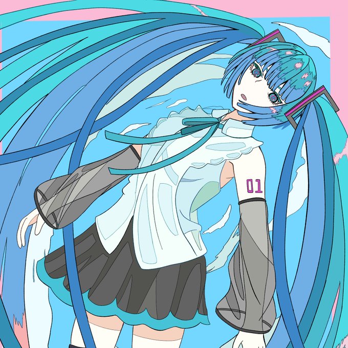 #初音ミク #イラスト #illustration
#絵描きさんと繋がりたい   #絵柄が好みって人にフォローされたい

昼間に上げたミクさん顔が途切れていたので 