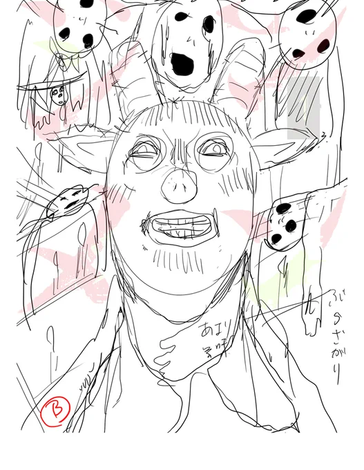 「ジンメン」単行本の表紙絵制作過程(7/13)#ジンメン#サンデーうぇぶり 