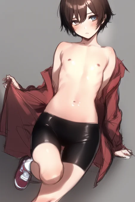 脱ぎかけ少年。  呪文は1枚目のALT。2枚目にネガティブプロンプト。 512x768   #NovelAI #NovelAIDiffusion