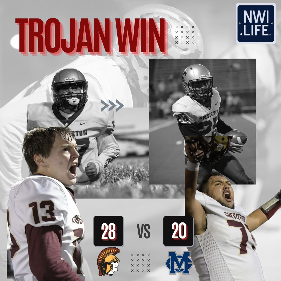 NWIndianaLife's tweet photo. WAY TO GO CHESTERTON TROJANS!! ❤️💛

Congratulations on a sectional win against the Michigan City Wolves!! 🏈🏈

Stay on it with us for more photos 👀👀

@ChestertonHS  @Dunelandk12   @CHS__Trojans  @Trojanfball  @ChsfbBoosters https://t.co/0MLVS8aPdb