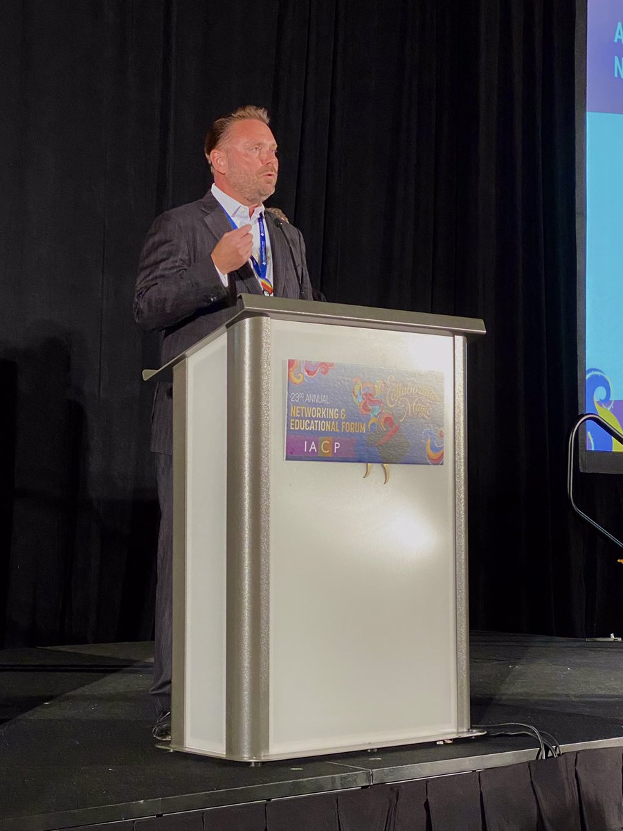 CharlesQuaid's tweet photo. Quaid Farish partner, Chris Farish speaking at the opening plenary of the IACP 23rd Annual Networking &amp; Educational Forum with @king_francesca Roman Kern, &amp; Selina-Jane Triggs about their work in securing a Nobel Peace Prize nomination for IACP. @IACPNews #CPMagic https://t.co/iTlO0peodt
