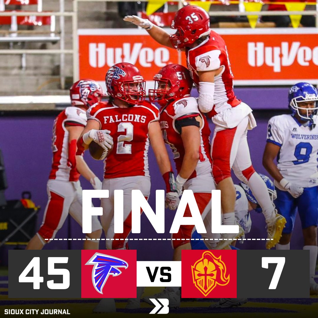 FALCONS SOAR!

West Sioux dominates to advance to Class 1A quarterfinals!

#iahsfb #ihsaa