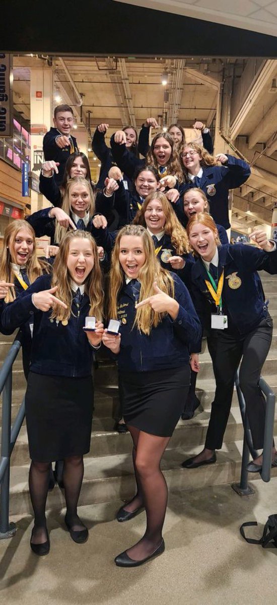 REPPIN'.

Emma and Abbey were awarded 5TH IN THE NATION and a GOLD RATING for their Social Systems Division 4
Agriscience fair project tonight. A year of research, writing, interviewing, and applying what they found. Talawanda FFA is proud!