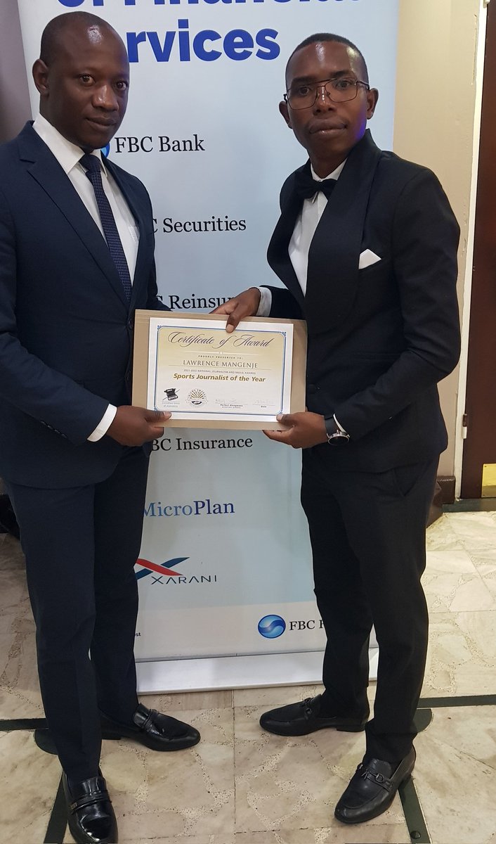 National Journalism and Media Awards Sports Journalist of the Year for the second year in a row. Imensly grateful to God.