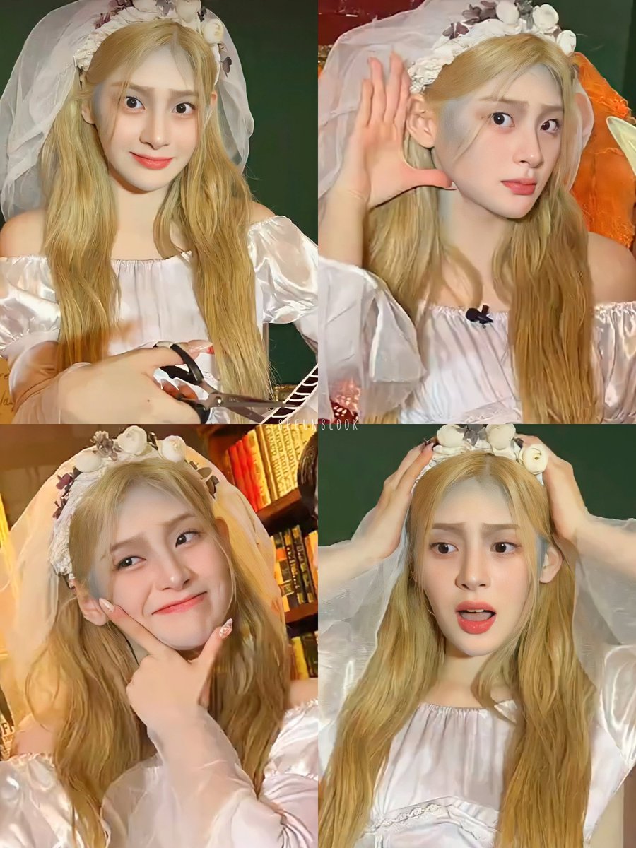SEEUNSLOOK's tweet photo. seeun dressed up as ghost bride for halloween https://t.co/yMXlz4bAJa