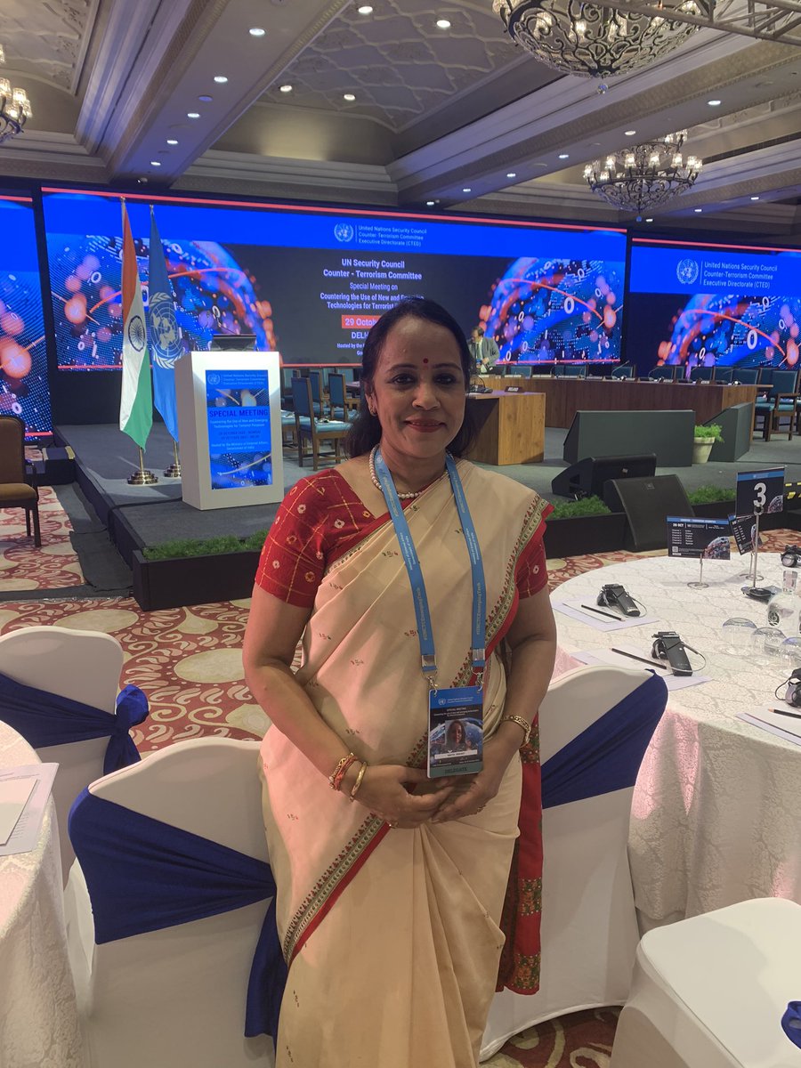 NavitaSrikant's tweet photo. Looking forward to a milestone day for #India in fight against terrorism. 
#UNSC Counter Terrorism Committee Special Meeting in New Delhi 

#CTCEmergingTech #StopTerrorFinance #CTC https://t.co/XC5b0Uv4w1