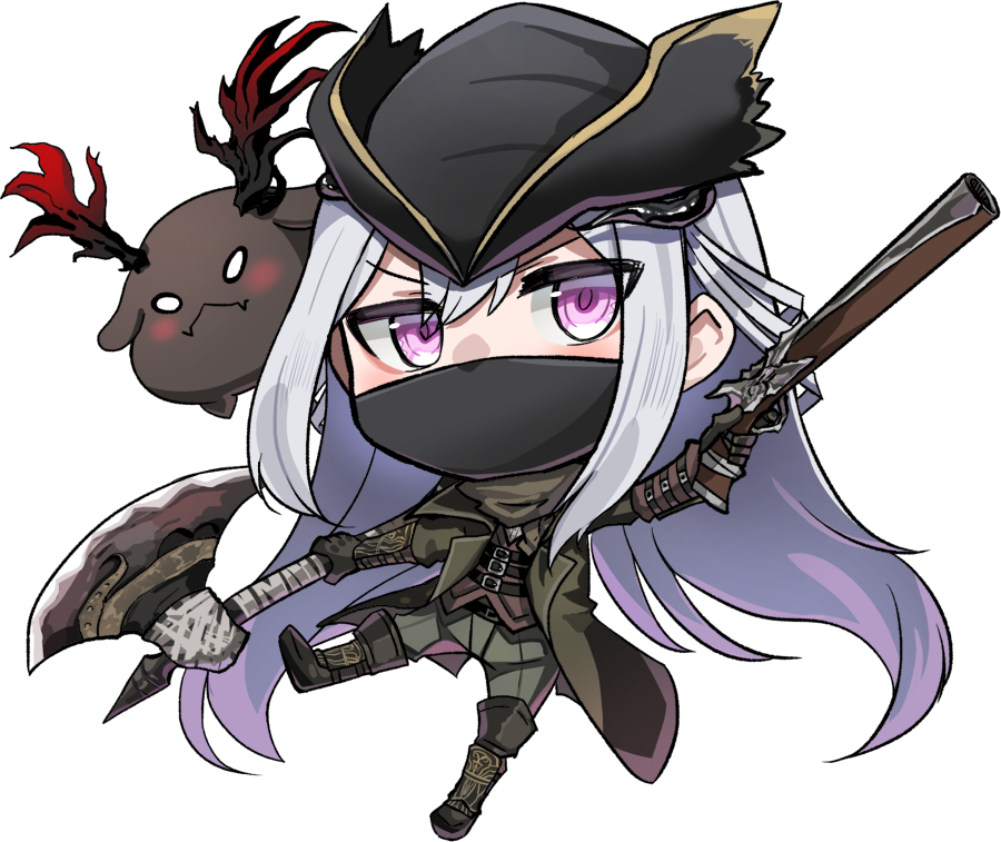 狩人|ハンター(bloodborne) 「クララ好吃とでもいったんですかねぇ・・・ 」|水火ミミック🎪のイラスト