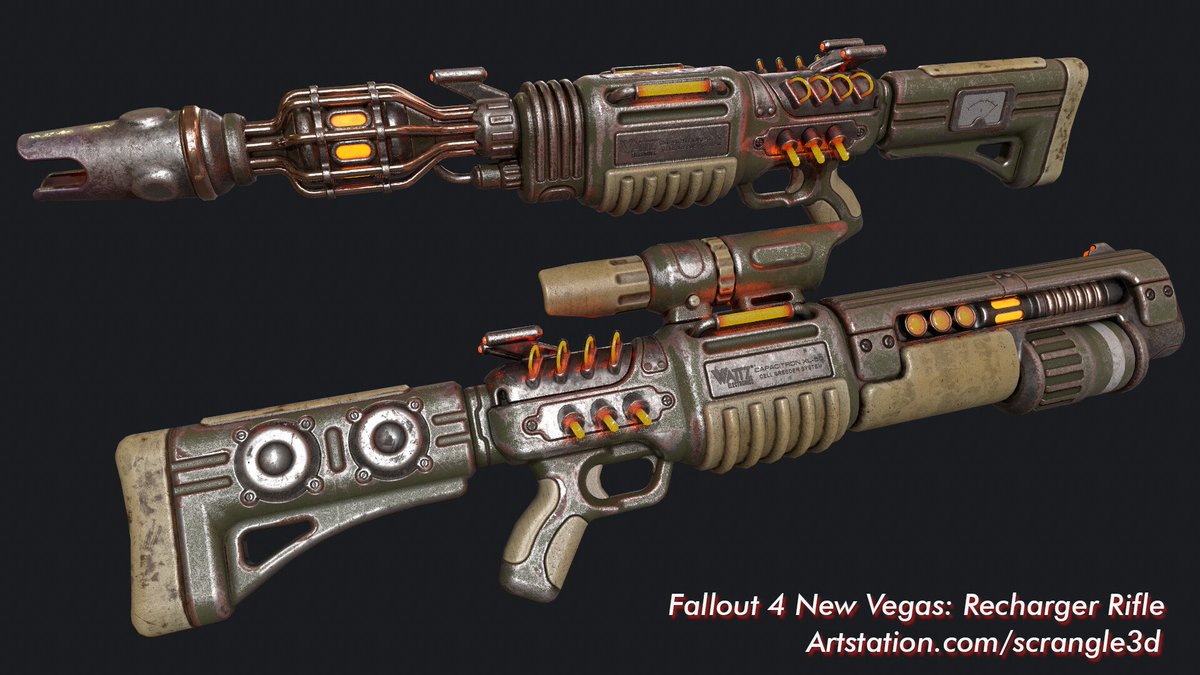 Fallout New Vegas' Light Machine Gun. Made with Fusion 360, 3DS Max and ...