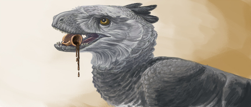 0CoffeeBlack0's tweet image. #Deinonychus is trending! 🦖🦃 This "Terrible Claw" wants some terrible coffee.