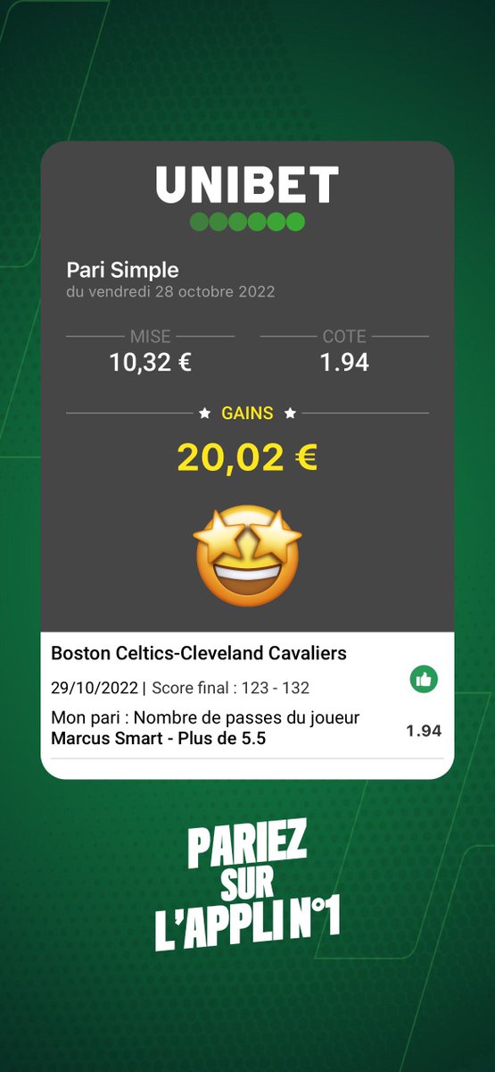 JokerTps's tweet photo. #NBA

RecapBet 📝

⚡️SCB • Tatum &amp; Mitchell 25 points @2,60 ✅

👉 M. Smart +5,5 passes @1,94 ✅

👉 J. Brown &amp; D. Mitchell 30 points + T. Haliburton &amp; B. Beal 25 points @97,13 ✅

FAITES MOI EXPLOSER CE TWEET QUEL NUIT INCROYABLE 🤑🤑✅

#NBATwitter #NBATwitterLive #TeamParieur https://t.co/Fh4aSW7Ffj