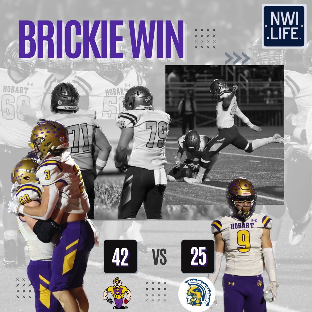 NWIndianaLife's tweet photo. WAY TO FIGHT HOBART BRICKIES! 

Congratulations to the Hobart Brickies as they fought till the end for a win against the Highland High Trojans!

Here is the full gallery here: https://t.co/7AyaWjYfD0

@HobartHS  @scohbrickies  @AthleticsHobart  @hbrickiesfb https://t.co/p5GYcmrHES