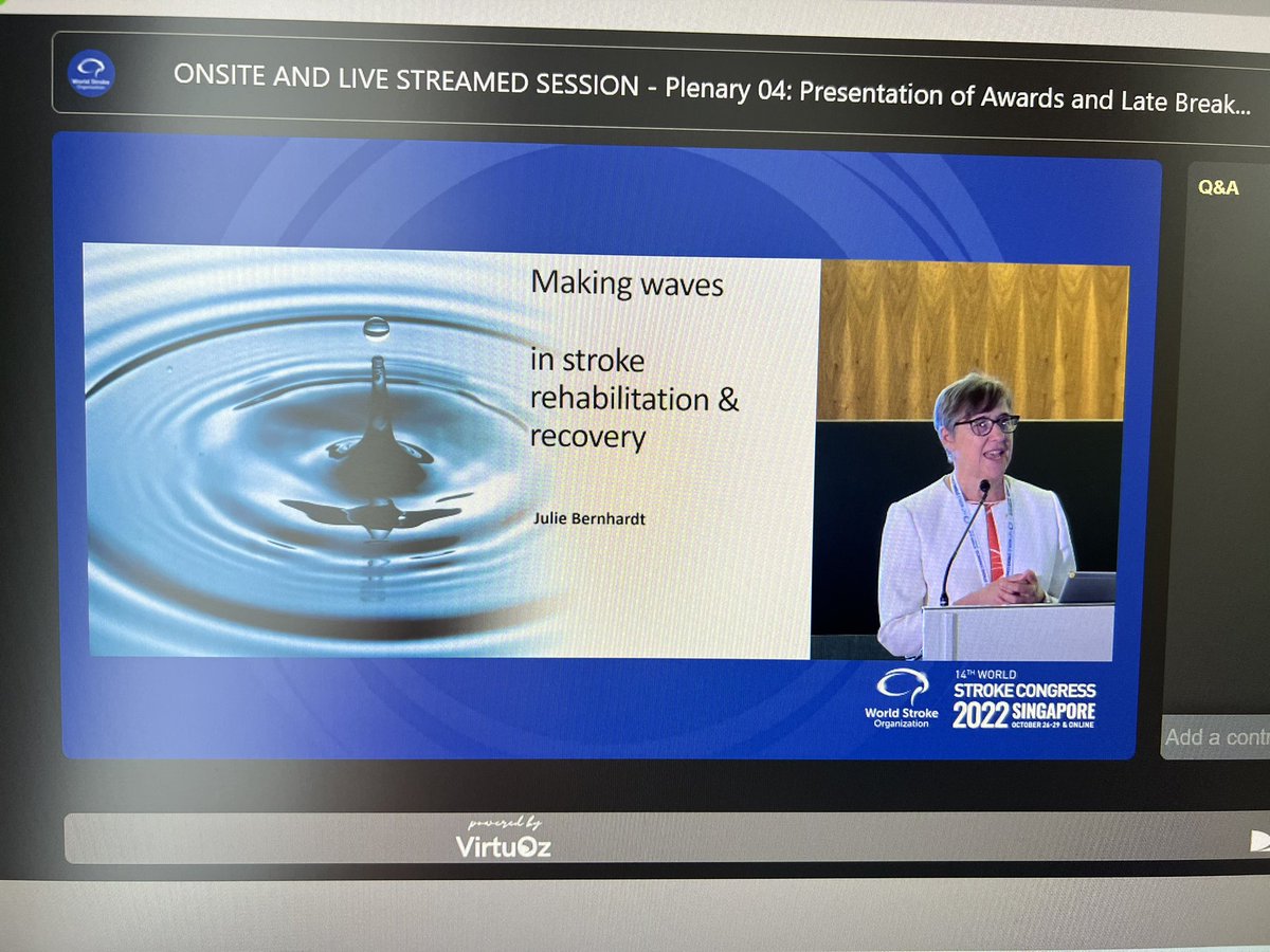 KhimKwah's tweet photo. Wonderful talk by Prof Julie @AVERTtrial on making waves💥 Let's continue to be pebbles, grounded in values and mission to improve stroke care. #beapebble #WSC2022 @worldstrokeorg @worldstrokeed https://t.co/pgoEr57lf6