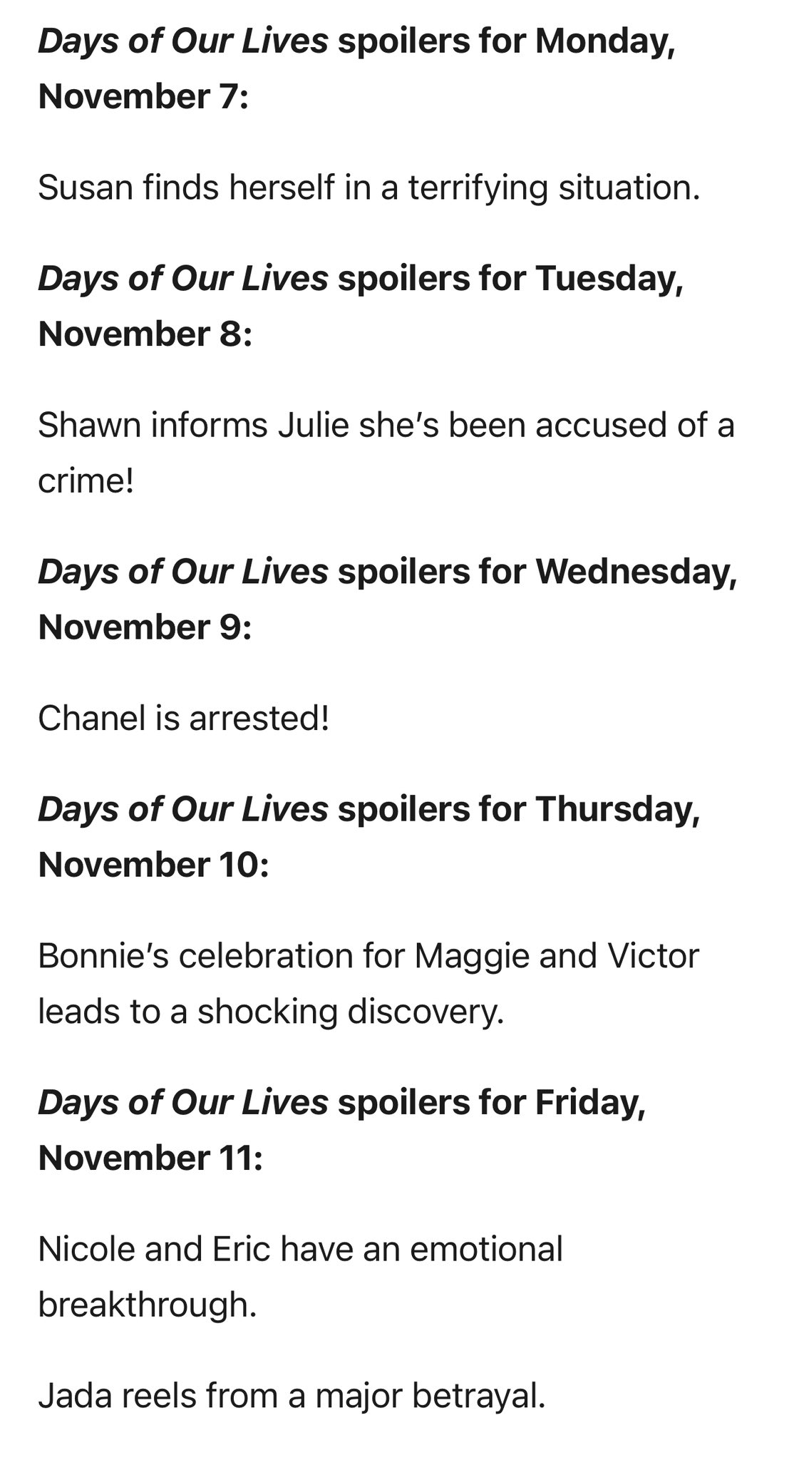 Janelle on Twitter "Days Soaps. com spoilers https//t.co/nll83ZG5Uf