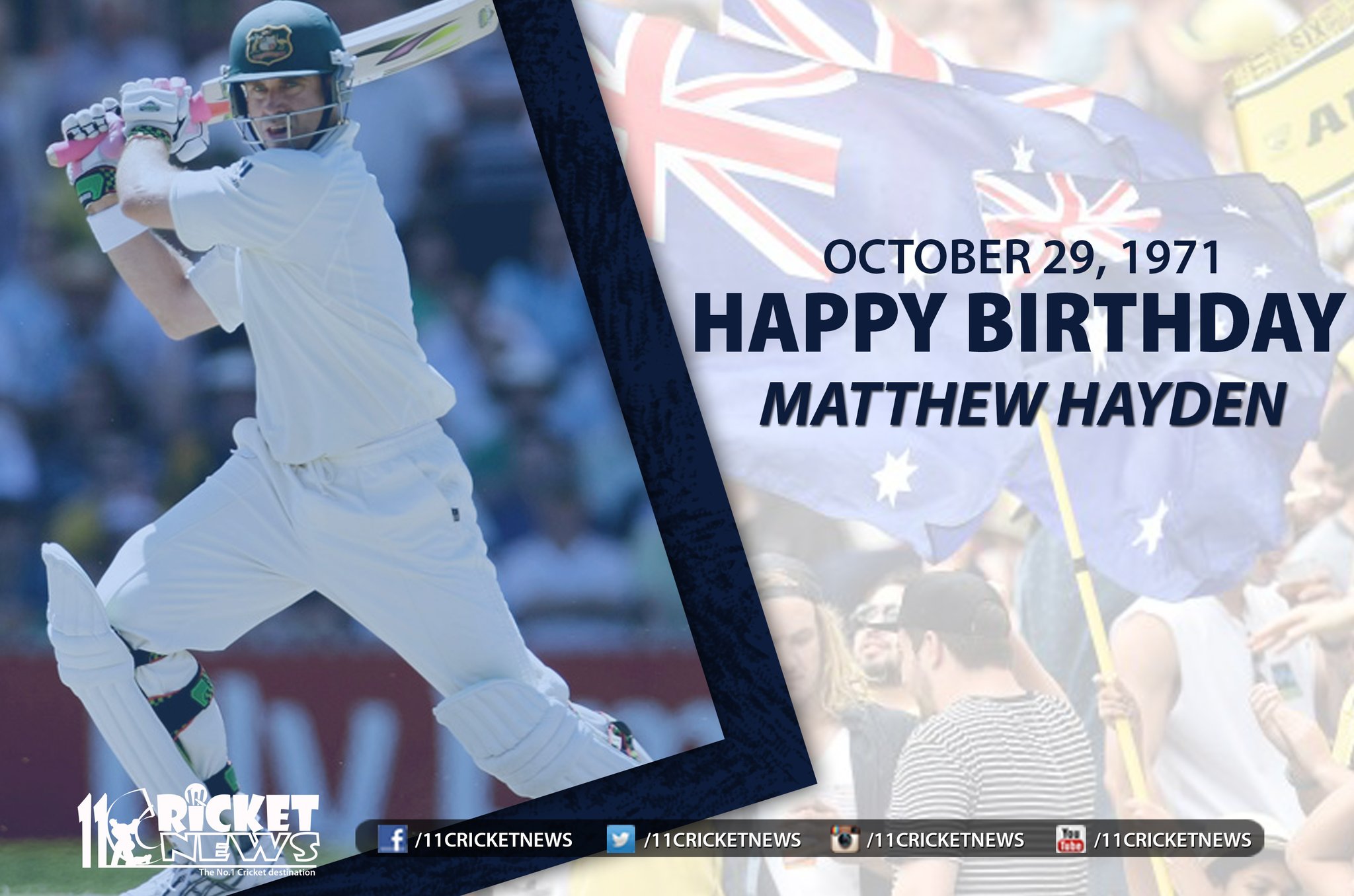 Happy Birthday \" Matthew Hayden\" He turns 51 today 