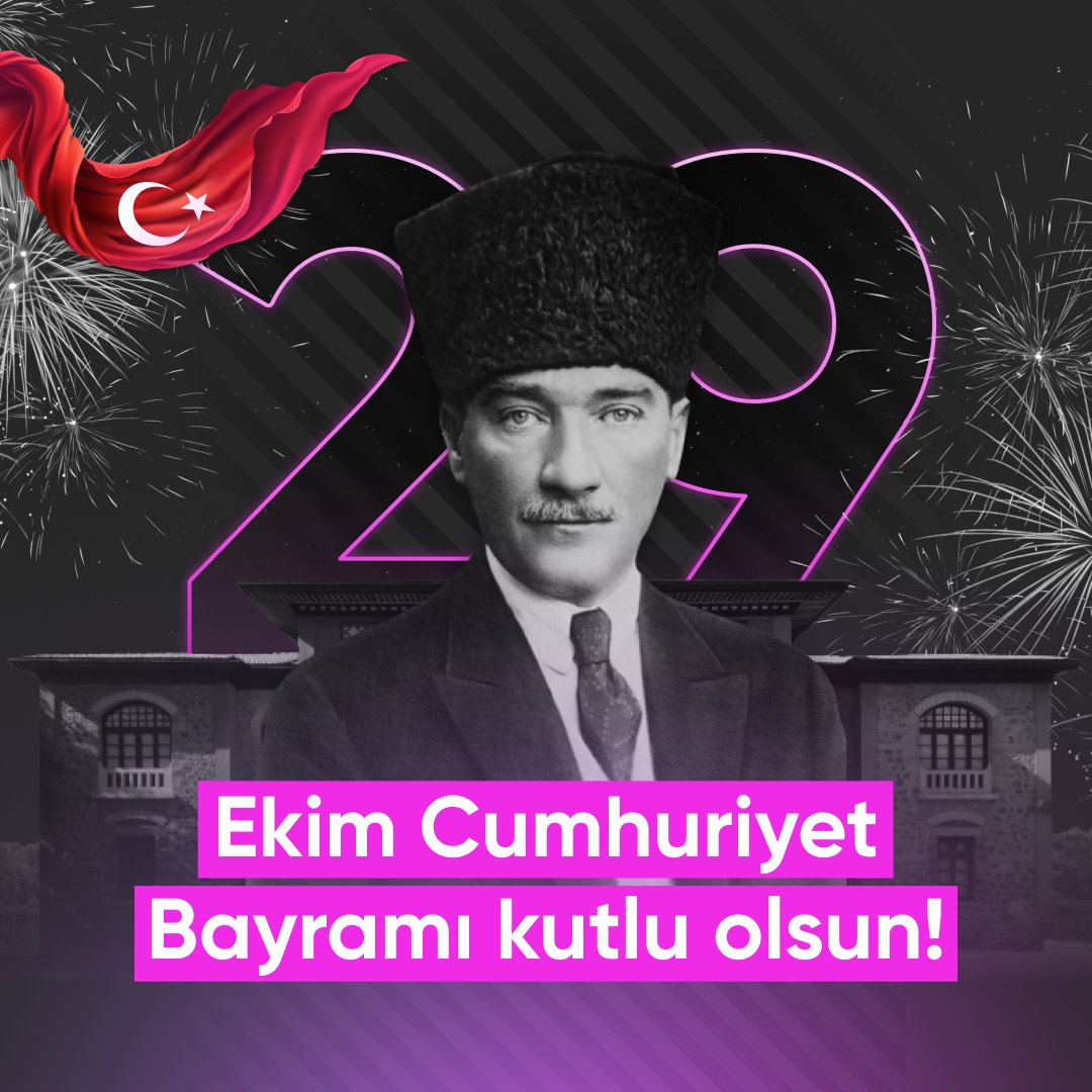 29 Ekim Cumhuriyet Bayramı kutlu olsun! 

#29Ekim #29EkimCumhuriyetBayramı