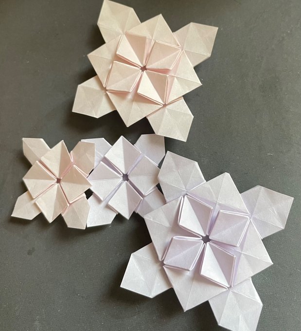 あじさい折りおりがみのtwitterイラスト検索結果