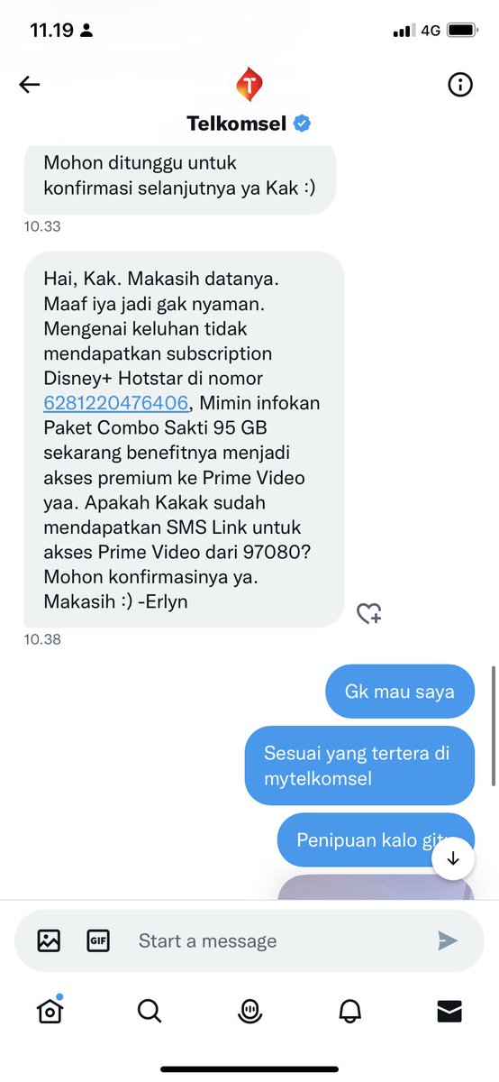 java_two's tweet photo. @Telkomsel Jawaban apa kaya gini dari perusahan yang katanya udah canggih ,tapi apa yang tertera di aplikasi MyTelkomsel tidak sesuai dengan yang didapat #Telkomsel @Telkomsel @PolhukamRI https://t.co/tPH2F2jAa7