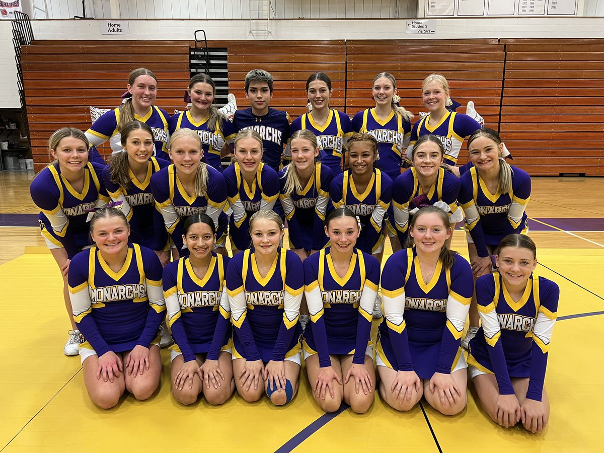 It’s time for State Cheer Championships in Des Moines at the Iowa State Fairgrounds!!!  Your Monarch Cheerleaders will be competing in the Co-Ed Division on Saturday at 7:20PM!  Best wishes for a flawless performance!  💜💛