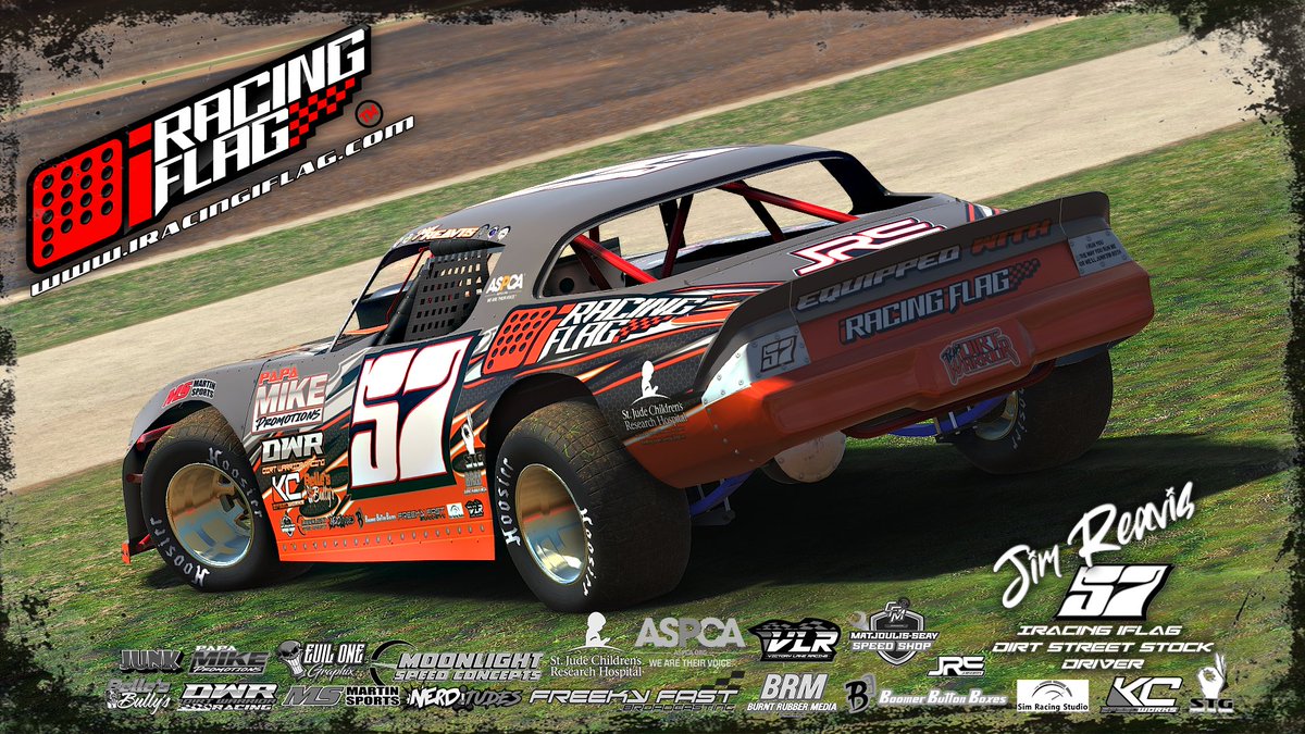 We are excited to announce that Jim Reavis from DWR will be driving the Iracingiflag Dirt Street Stock car.
Jim is the owner of Dirt Warrior Racing and the owner of Evil One Graphix.