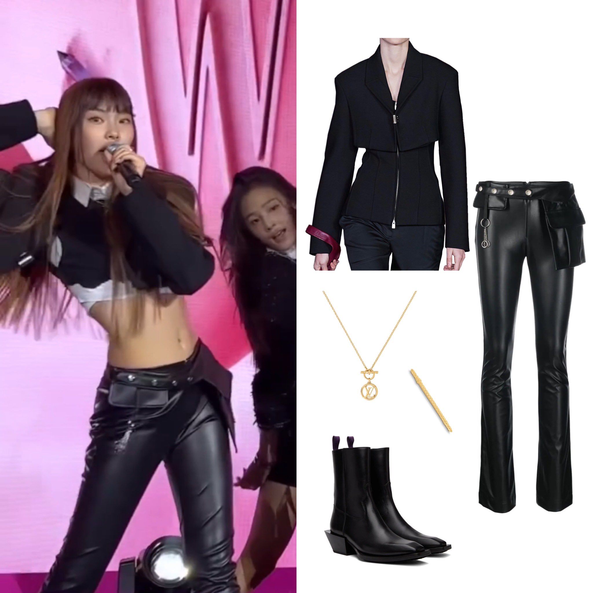 NewJeans Outfits on X: 221018 Love Your W 2022 1017 ALYX 9SM Fall 2022  Jacket Louis Vuitton Baby Louise Necklace $575 Nanogram Hair Clip $285  Coperni Belted-Waist Slim-Cut Trousers $1,040 Eytys Black