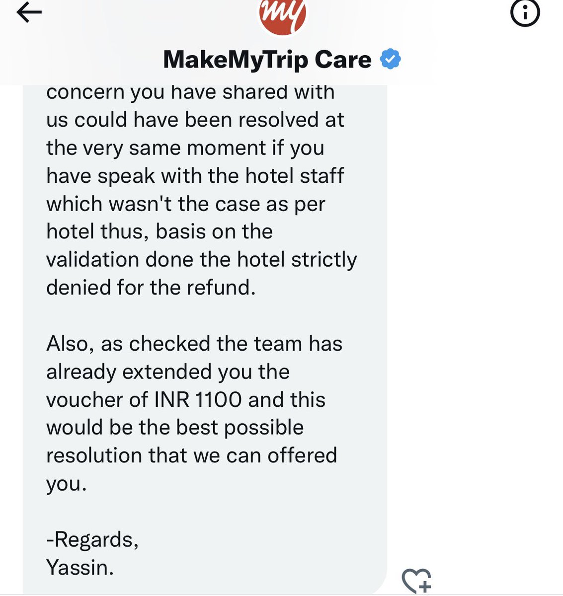 rhythm_nagi's tweet photo. @makemytripcare I’ve been cheated by the pics shown by mmt. I paid &amp; relied on mmt, I didn’t know how cosmopolitan hotel is but I only trusted mmt. All rooms of the hotel were same &amp; trash. I didn’t stayed there but I paid 4551, 1100 refund wouldn’t help. I need complete refund. https://t.co/XMDcyq5BH2