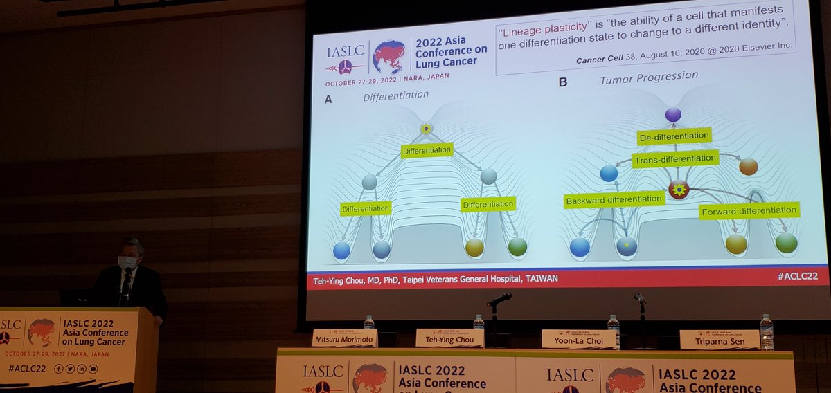HHorinouchi's tweet photo. Prof. The-Ying Chou presented heterogeneity between primary and metastatic sites in lung cancer referring to lineage plasticity as a background mechanism. #ACLC22 @IASLC #LCSM https://t.co/sCVMGRWZvv